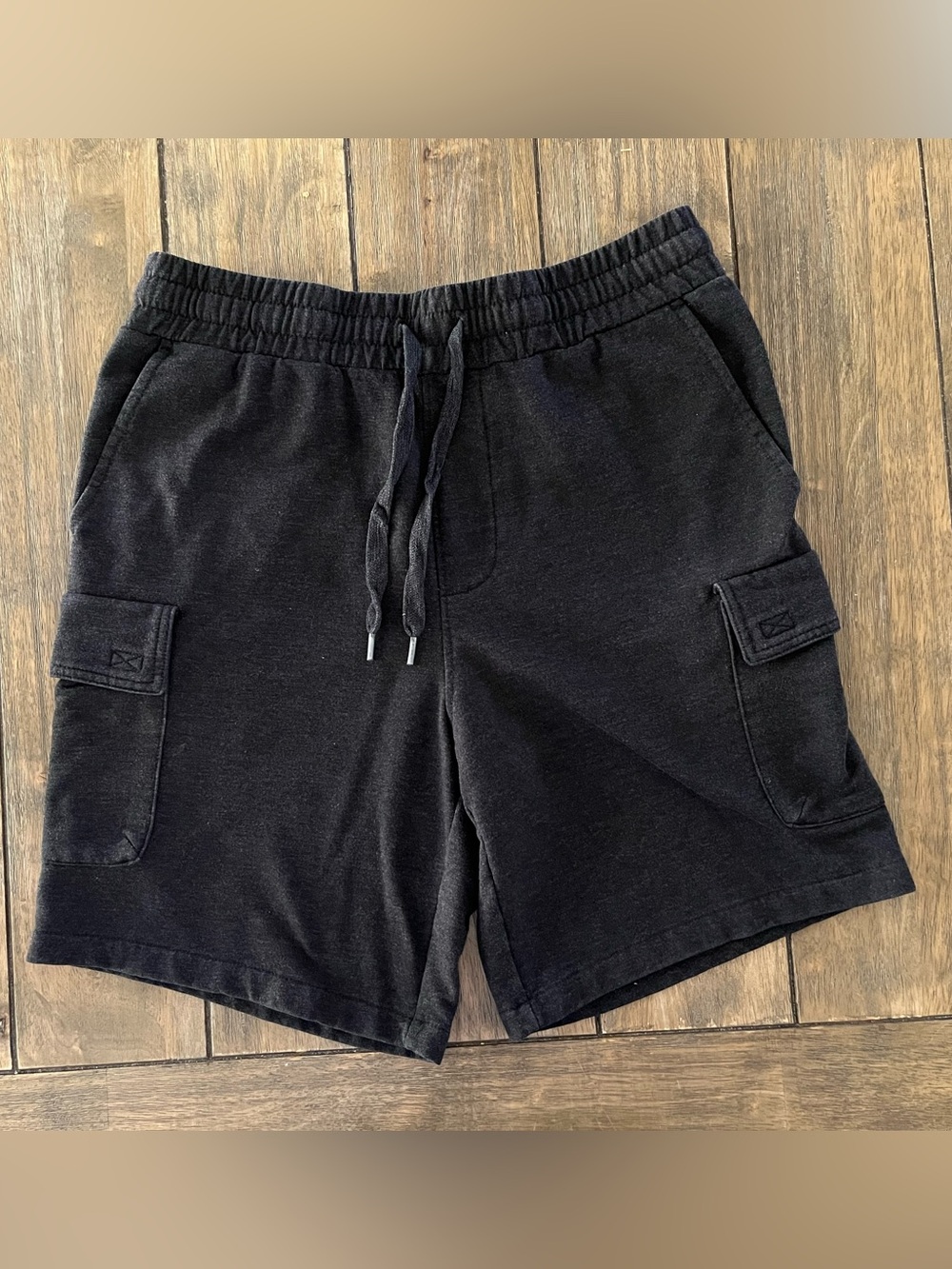 RSQ Black Men's Cargo Drawstring Sweat Shorts size Small
